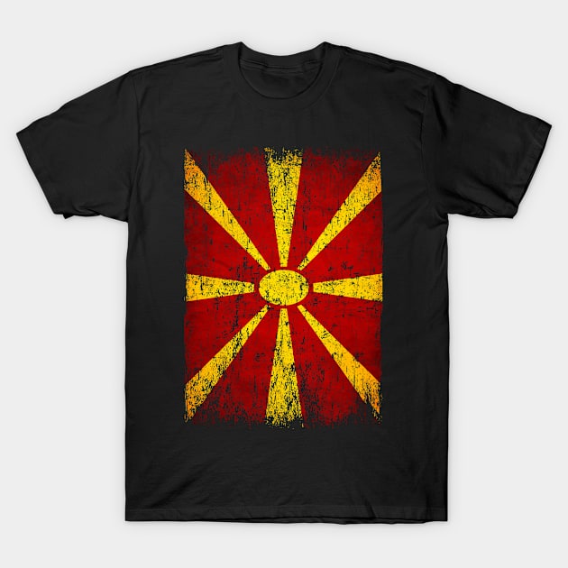 Macedonia Flag Women Men Children Macedonia Retro Vintage T-Shirt by Henry jonh